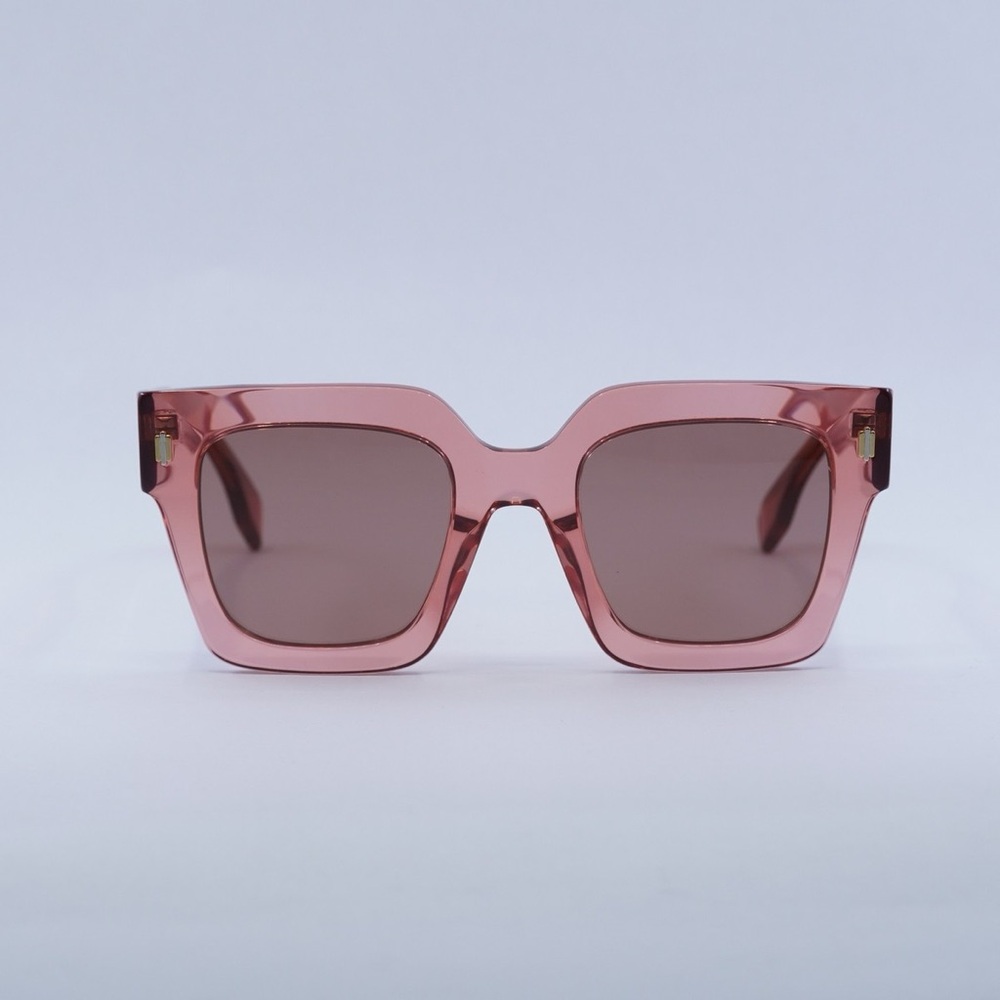 Fendi Pink Square-Frame Sunglasses- LIKE NEW - Picture 1 of 8